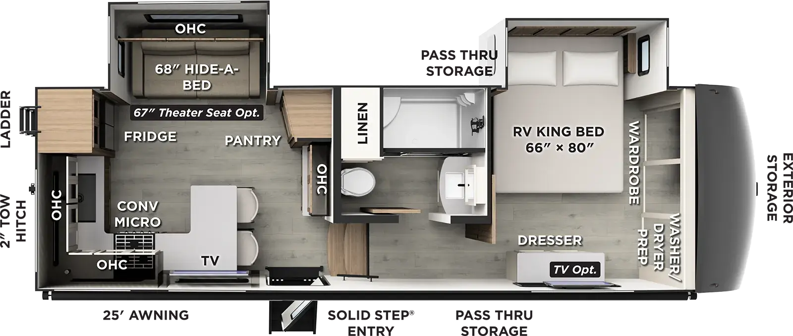 Rockwood Signature Fifth Wheels 281SRK Floorplan
