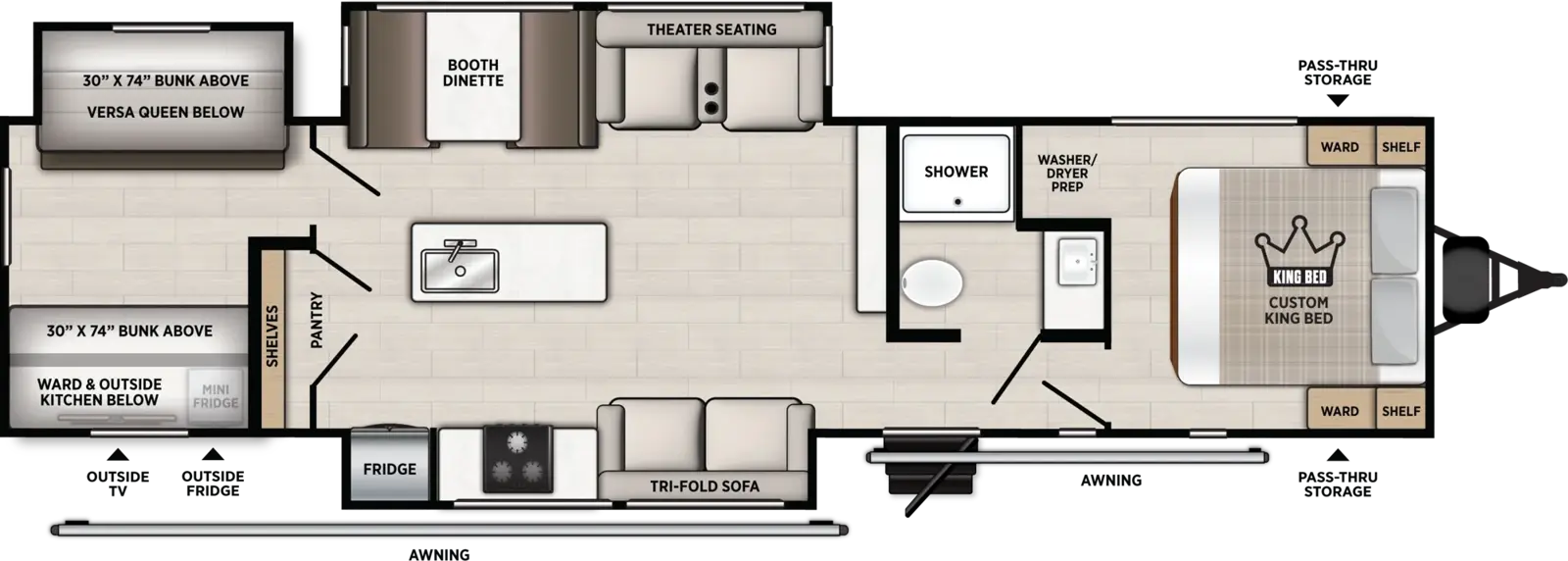 Vibe 3400BH Floorplan