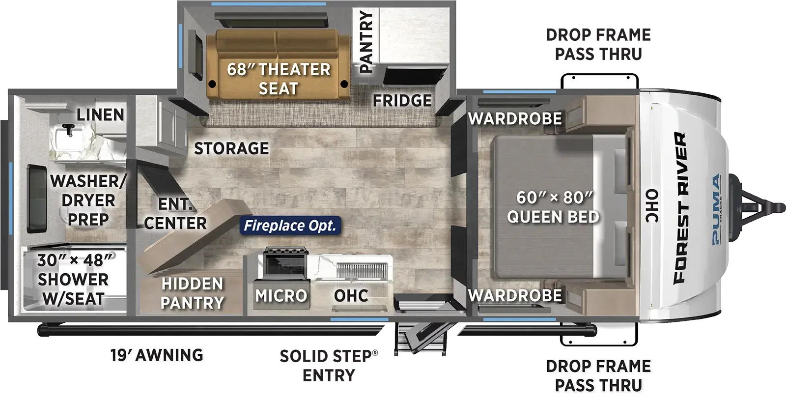 Puma Tracks 2420RBS Floorplan