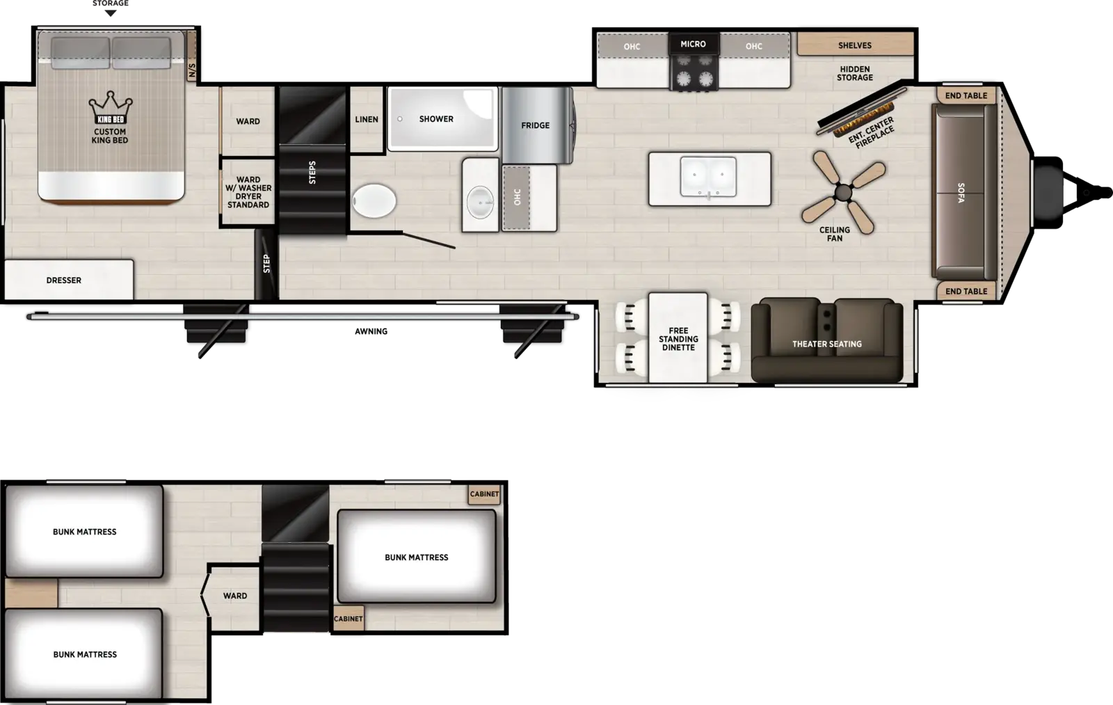 Wildwood Lodge 42FLDL Floorplan