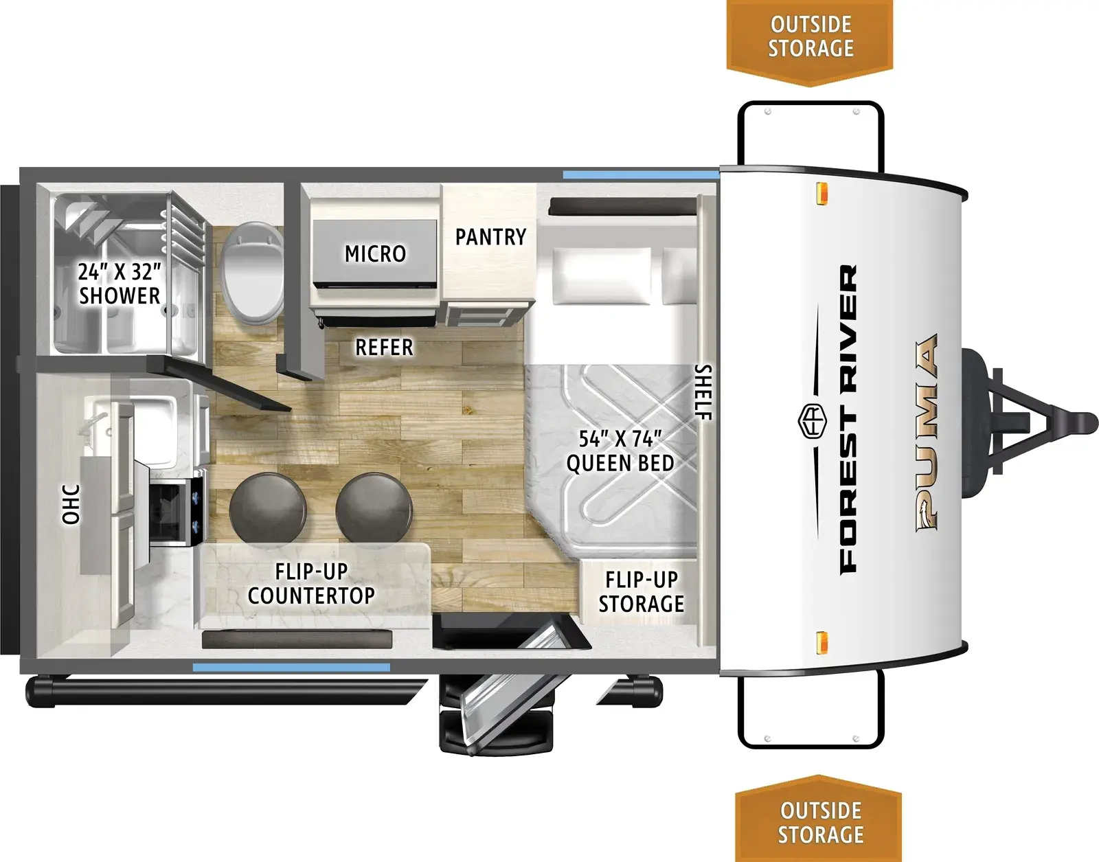 Puma Camping Edition 120RKCE Floorplan