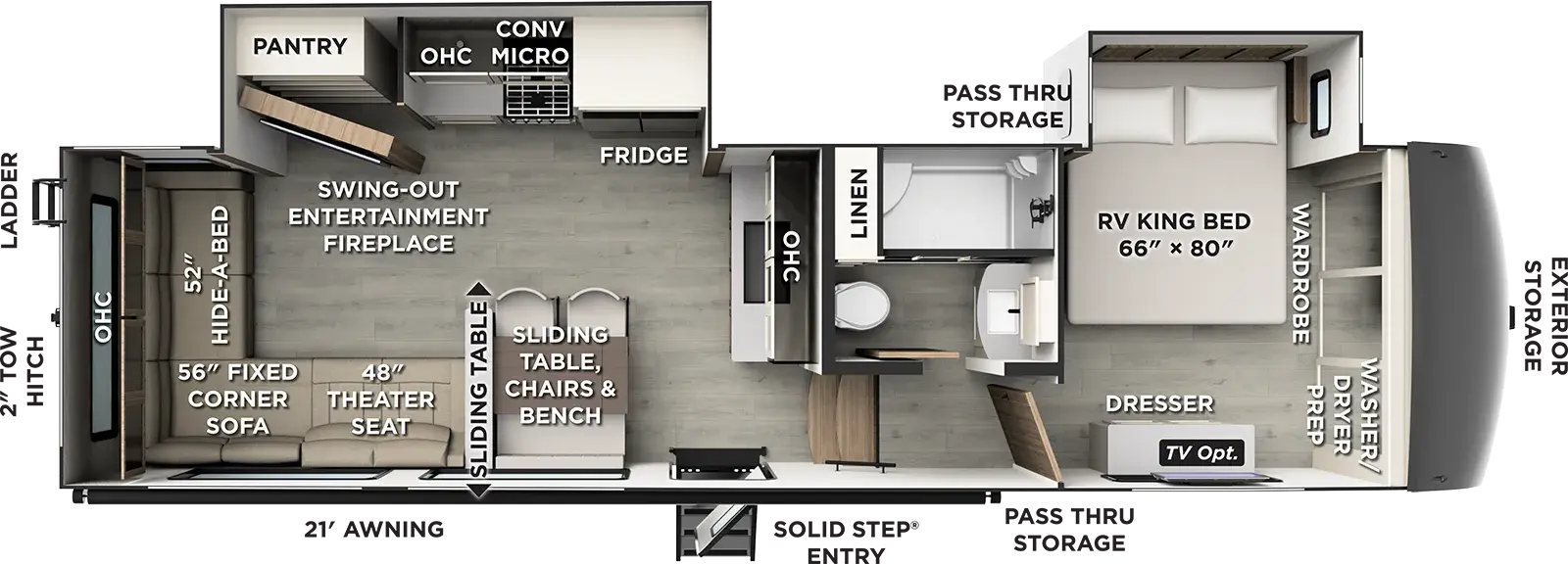 Rockwood Signature Fifth Wheels 332SRL Floorplan