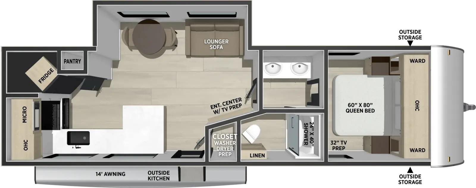 Shasta 30RKS floorplan