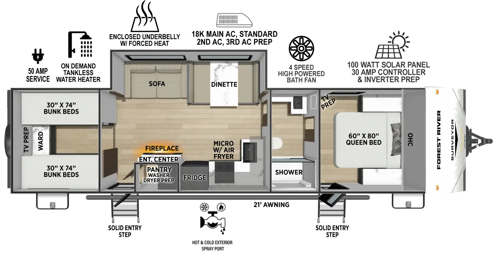 Surveyor Camp Series 29CAMP Floorplan