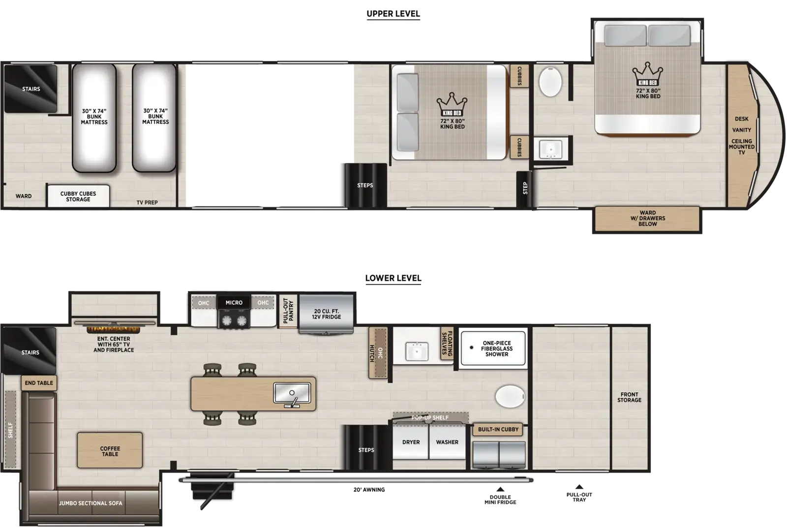 Heritage Glen Fifth Wheels ROOST43 Floorplan