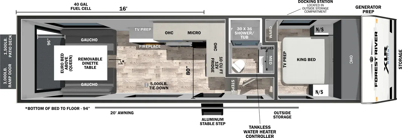 2027 Forest River XLR Boost 286B floorplan