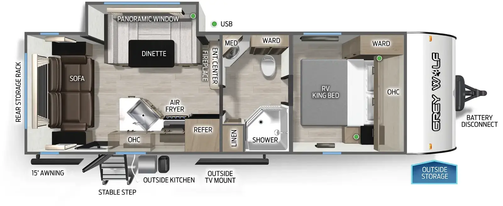 Grey Wolf 23MK Floorplan
