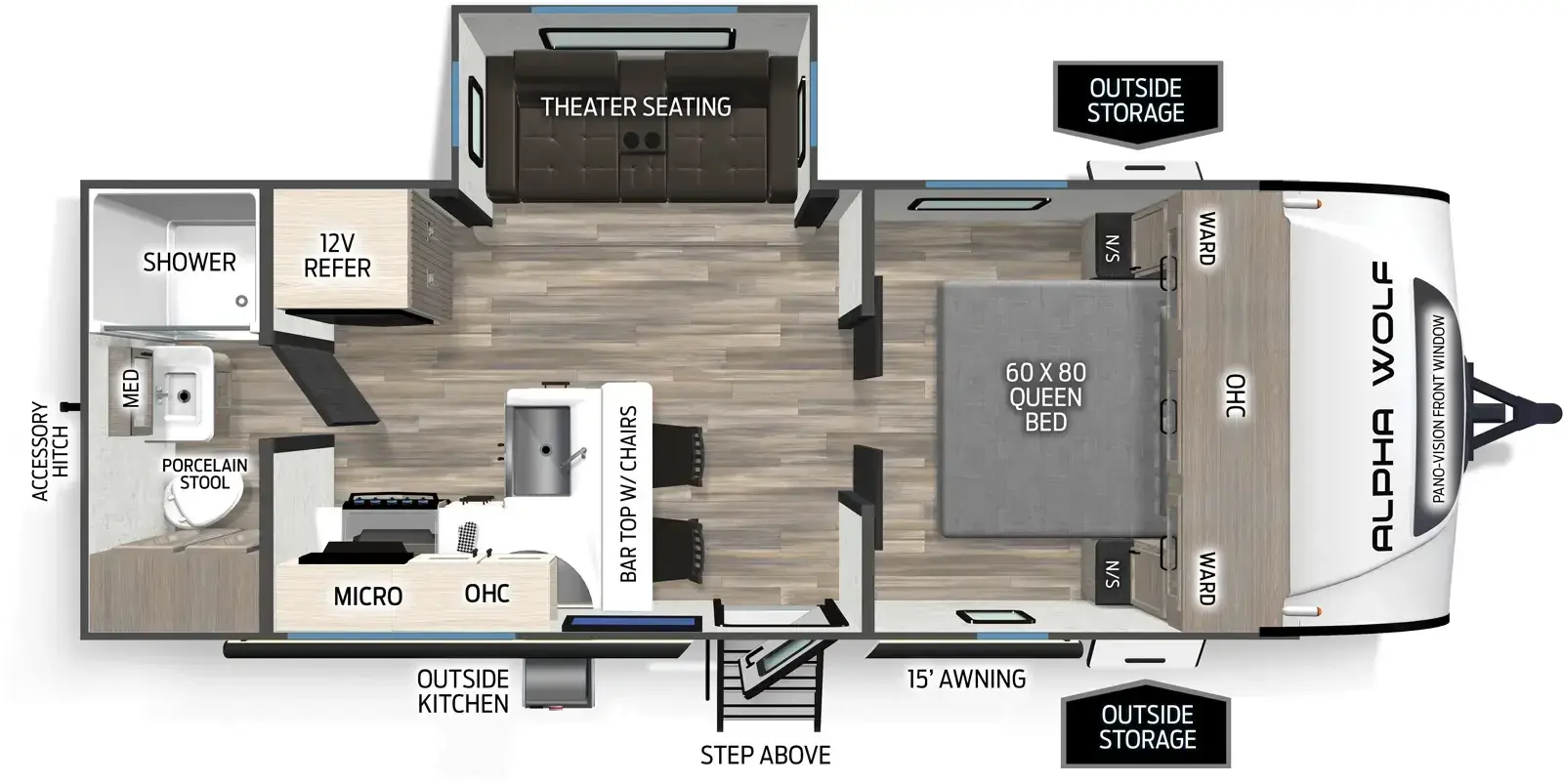 Alpha Wolf 21RB - DSO Floorplan