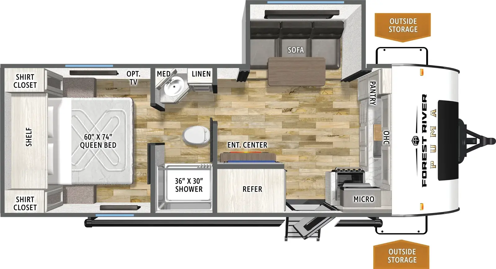 Puma Camping Edition 211FKCE - DSO Floorplan