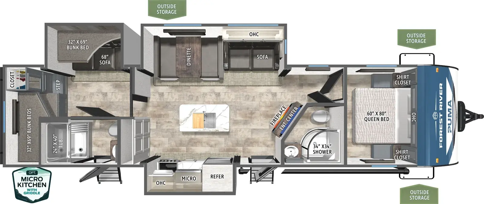 Puma 32BH2B - DSO Floorplan