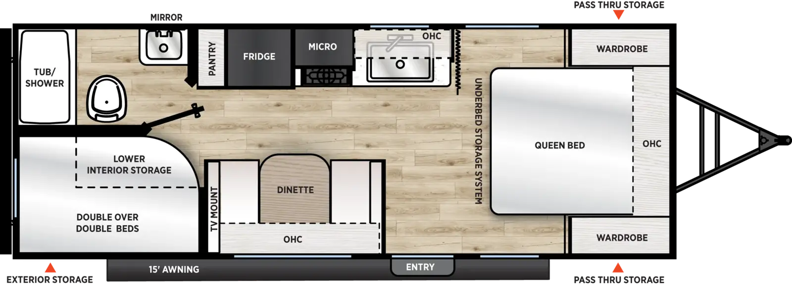 Aurora Light 21BH Floorplan