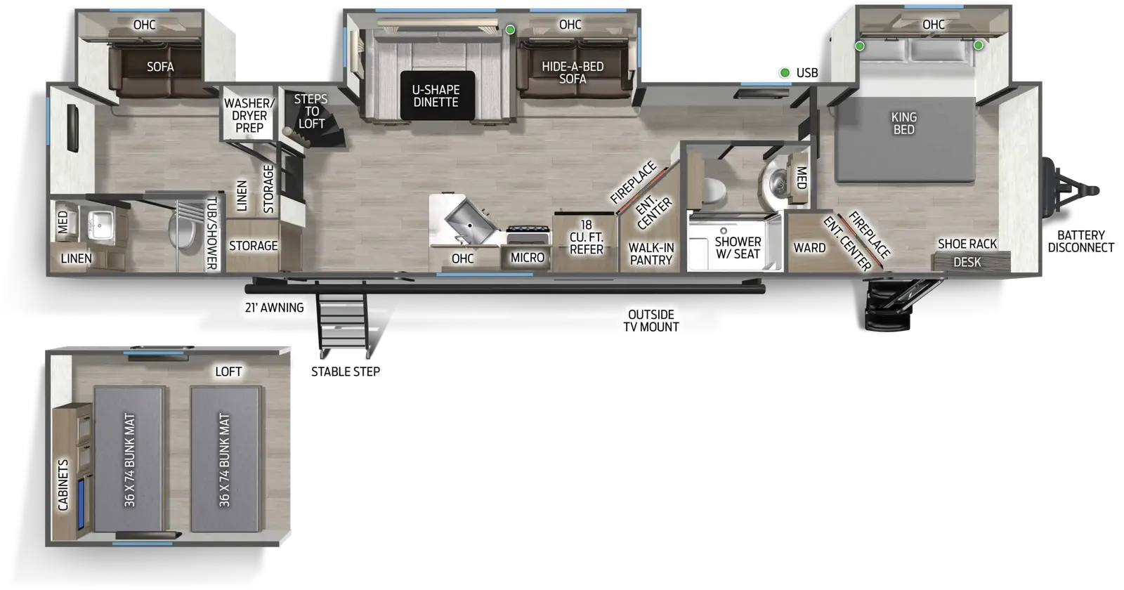 Cherokee Timberwolf 39DC floorplan