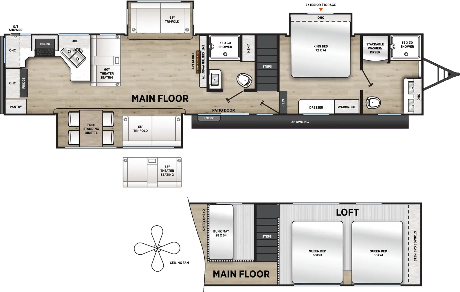 Catalina Destination Series 44CONDO floorplan