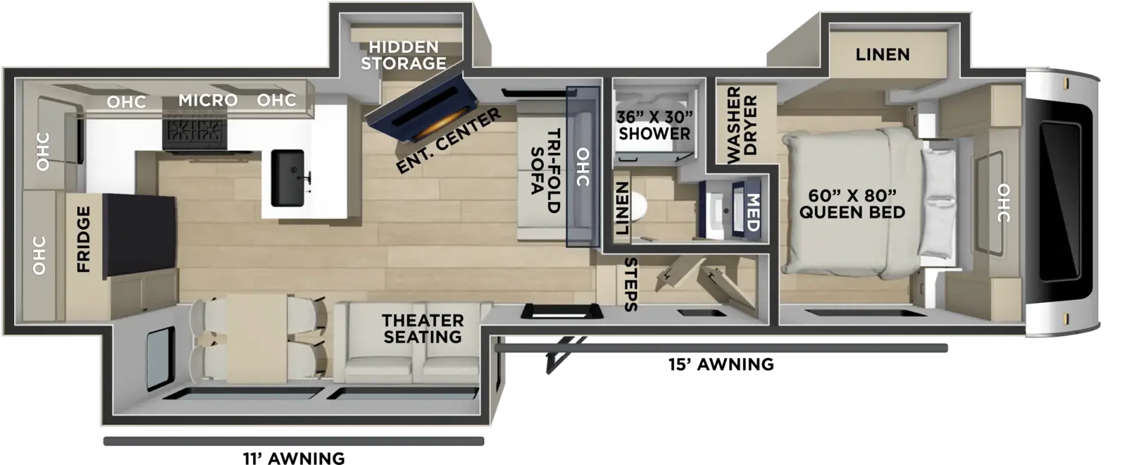 Puma Mirage 340RG Floorplan