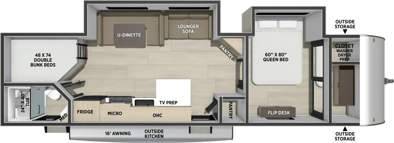 Shasta 33HANGOUT floorplan
