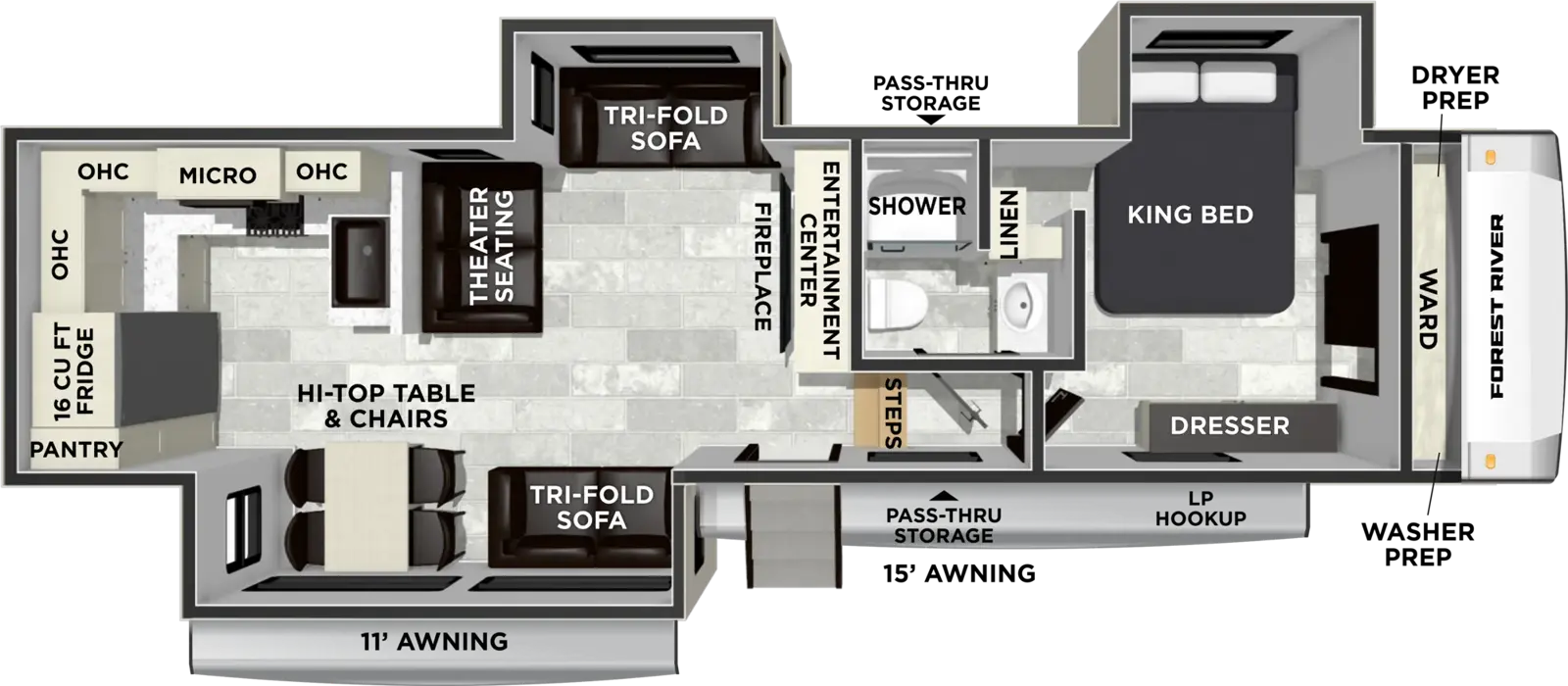 Cardinal 33CHEF Floorplan