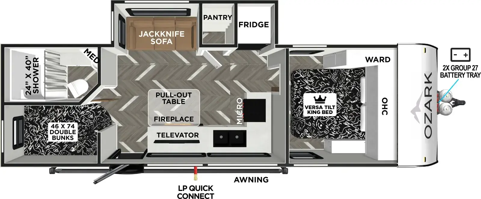 Ozark 26KB floorplan
