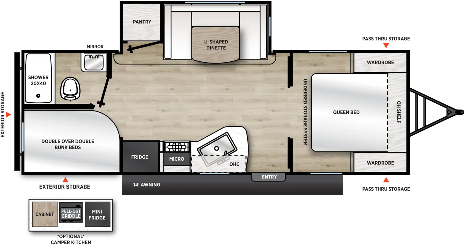 Catalina Summit Series 8 231BHS floorplan