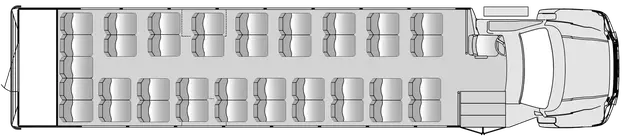 39 Passenger with Rear Luggage Plus Driver Floorplan Image