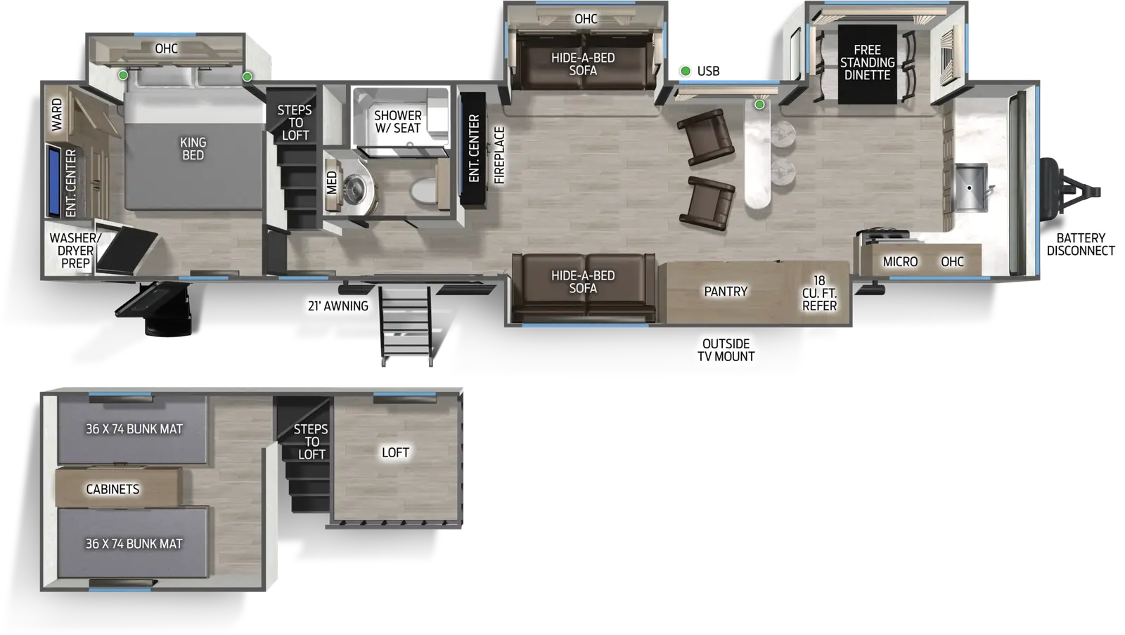 Cherokee Timberwolf 39DK floorplan