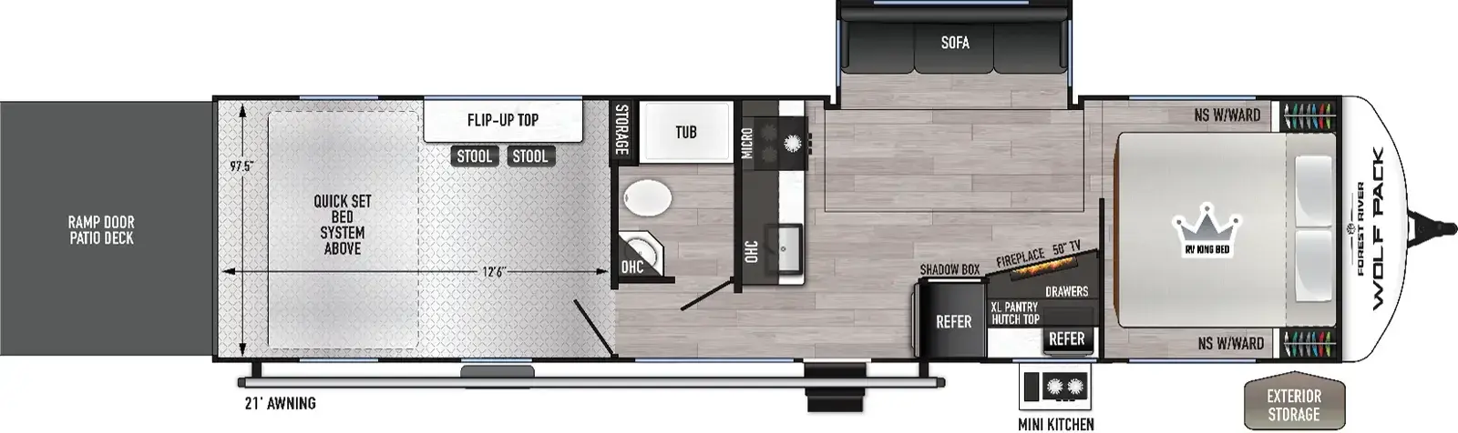 Wolf Pack 27-12.5 Floorplan