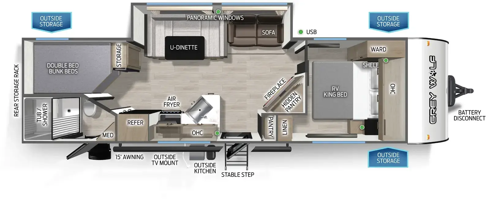 Grey Wolf 26KF Floorplan