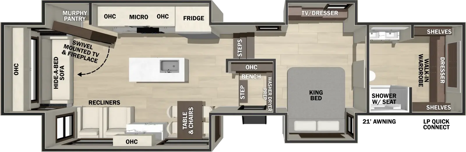 Cedar Creek 383FB Floorplan