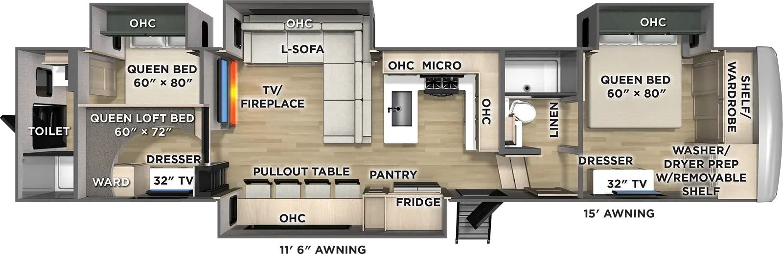 Puma Mirage 377DS Floorplan