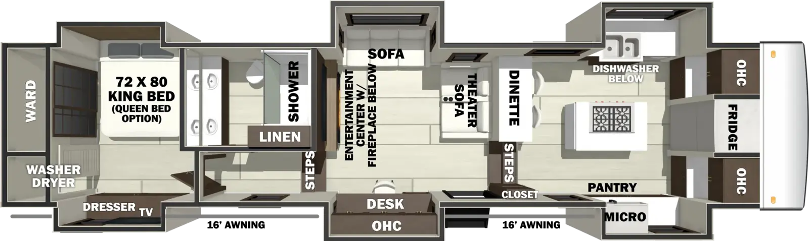 2027 Forest River Riverstone Legacy 421FK floorplan