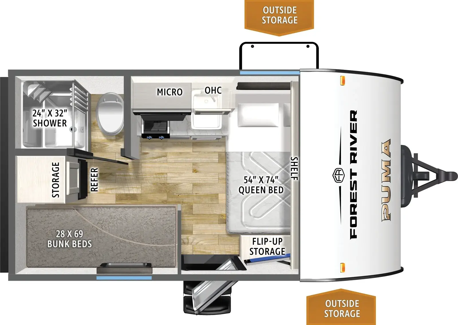 Puma Camping Edition 122BHCE Floorplan