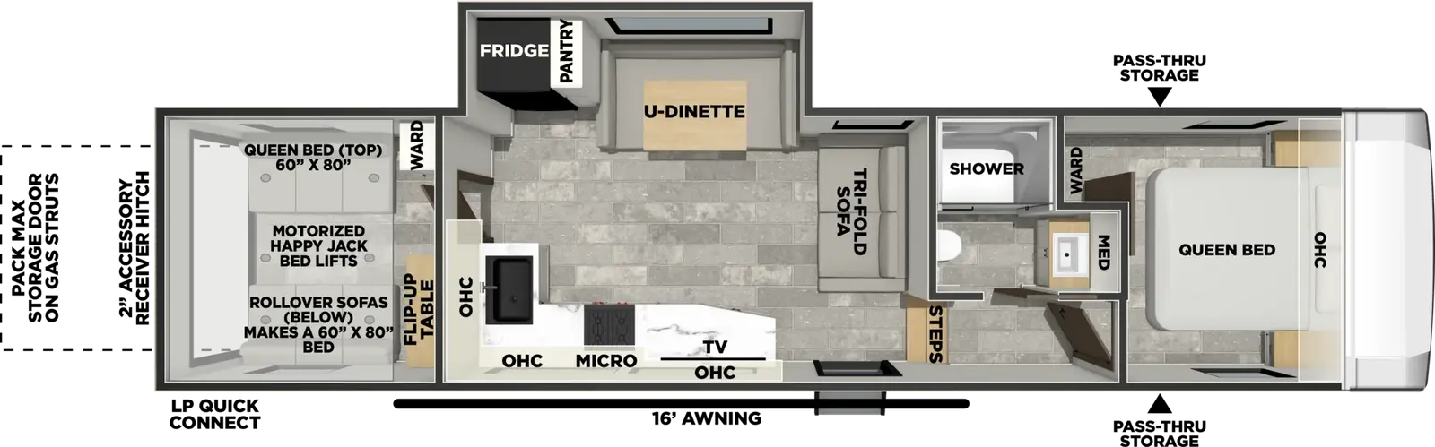 Chaparral 31BH floorplan