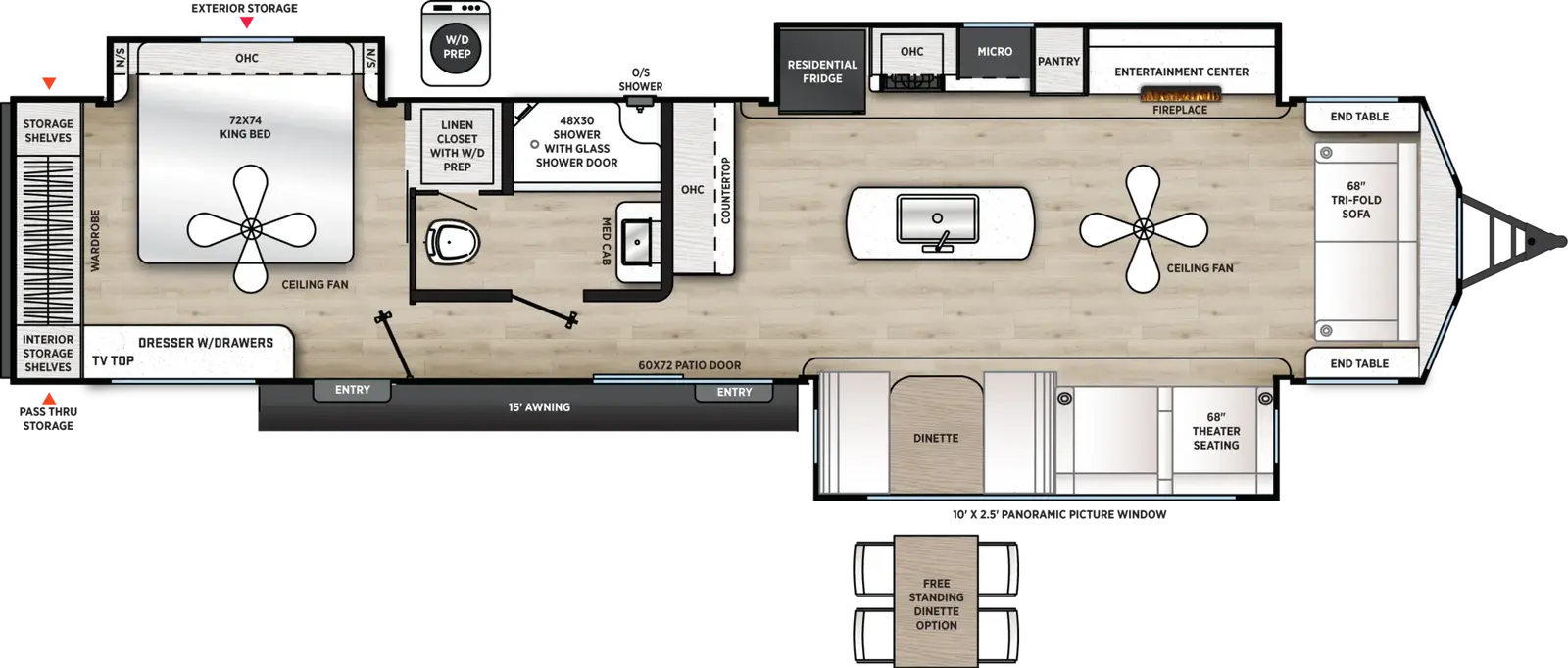 Catalina Destination Series 39MKTS floorplan