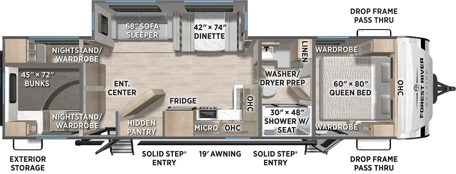 Solaire 3150TBSS Floorplan