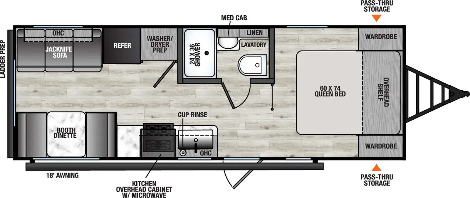 Viking Travel Trailers 242MK Floorplan