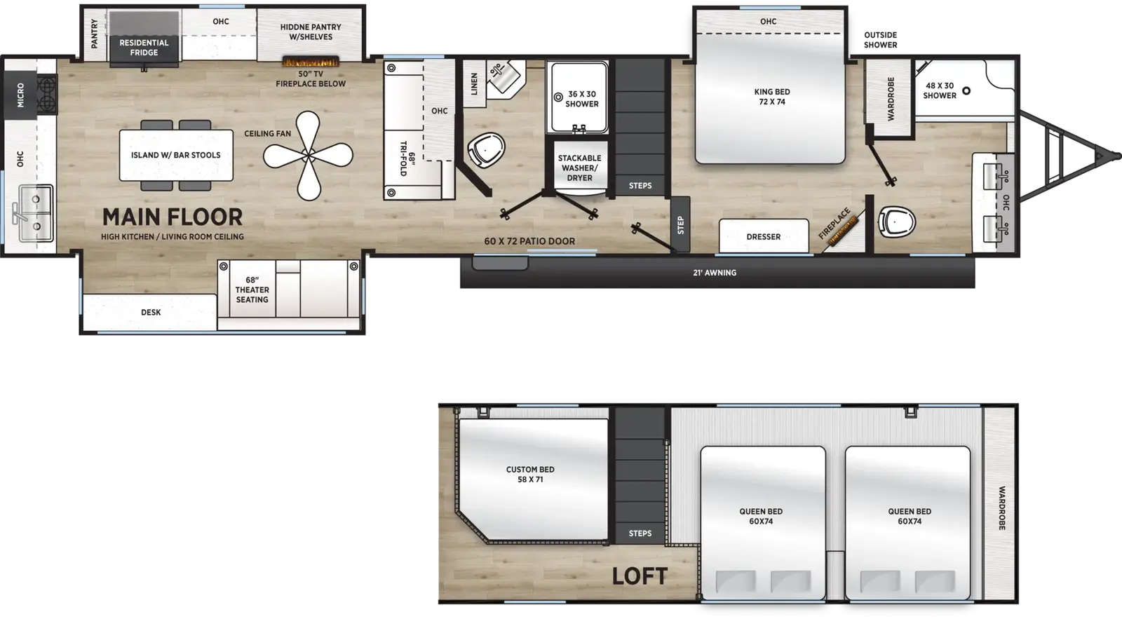Catalina Destination Series 45CONDO floorplan