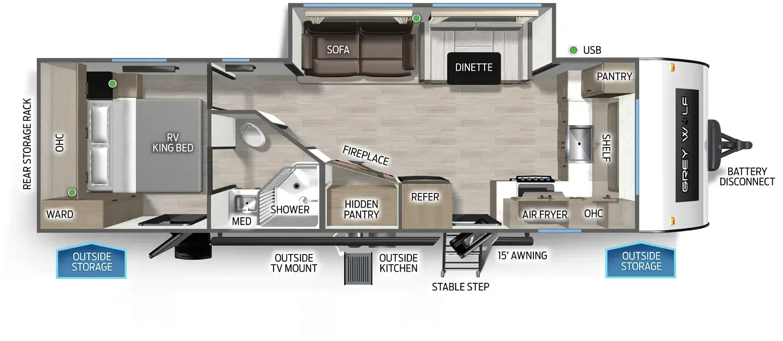 Grey Wolf 27GH Floorplan