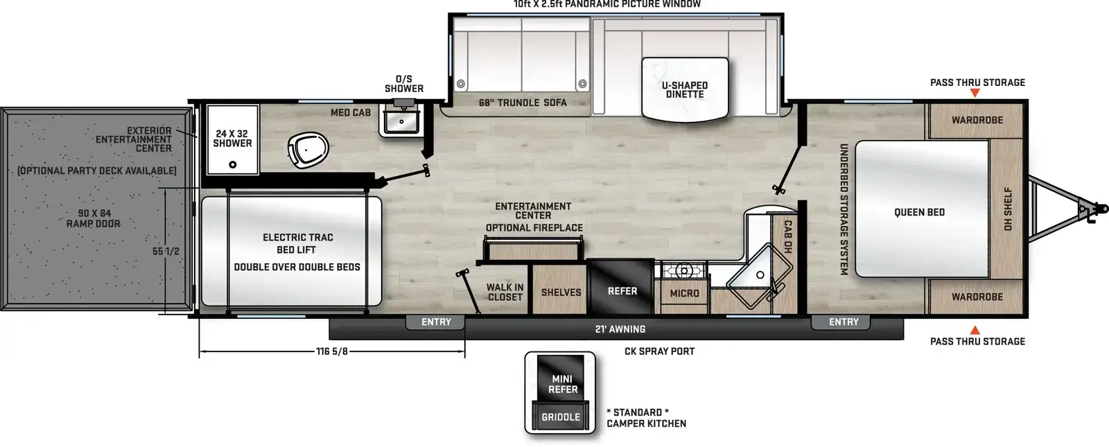 2026 Coachmen Catalina Trail Blazer 27THS floorplan diagram
