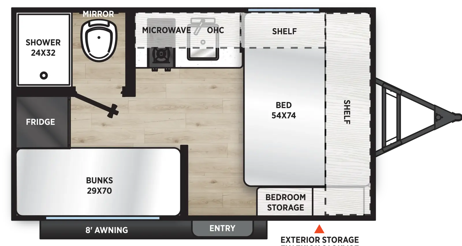 Catalina Summit Series 7 134BHX floorplan