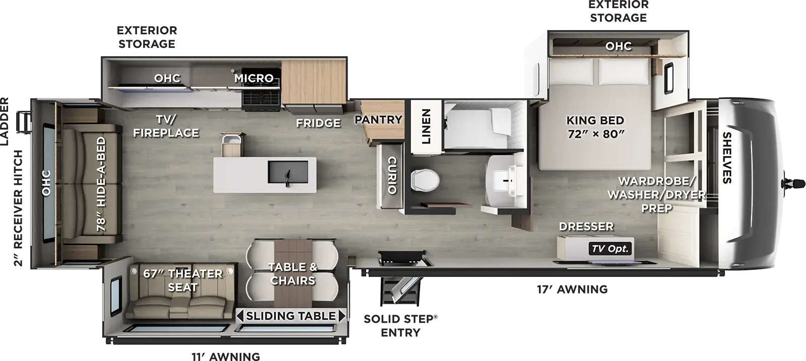 Flagstaff Classic Travel Trailers 839IKRL Floorplan