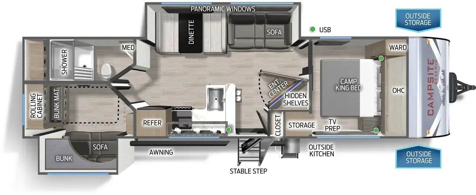 Campsite Reserve 27MR Floorplan