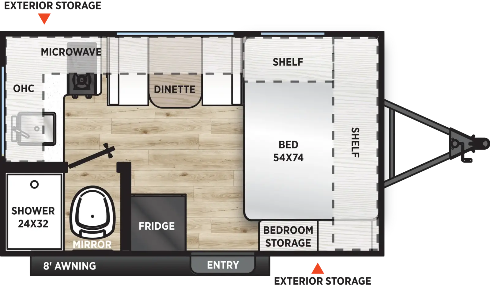 Aurora Light 13RKX Floorplan