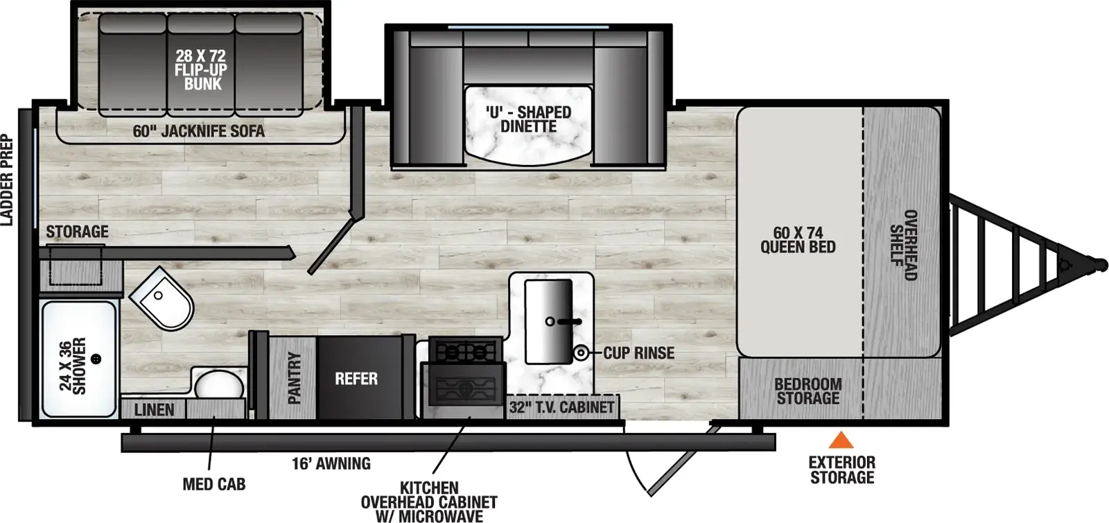 2026 Coachmen Clipper 22BHSR floorplan diagram