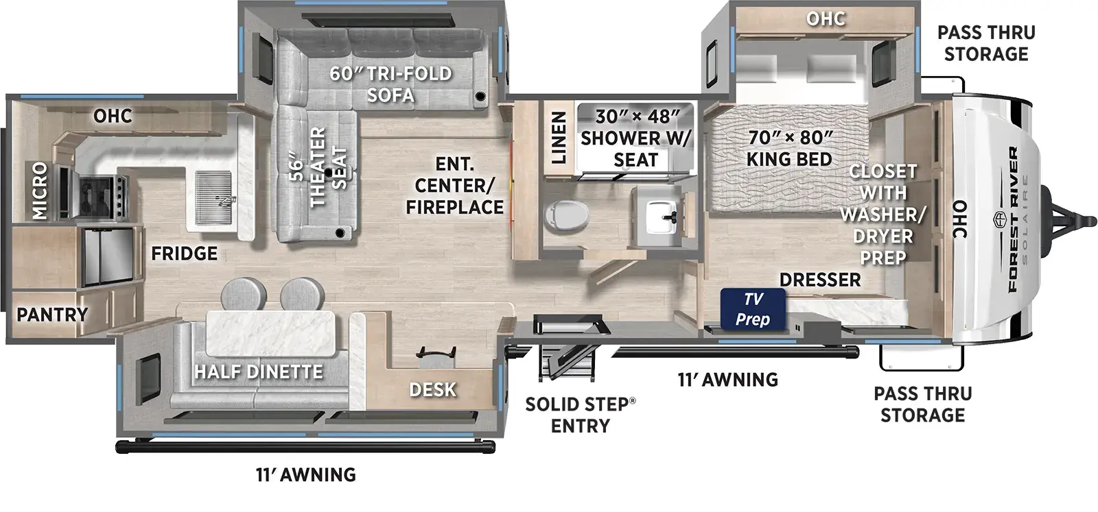 Solaire 3070RKLS Floorplan