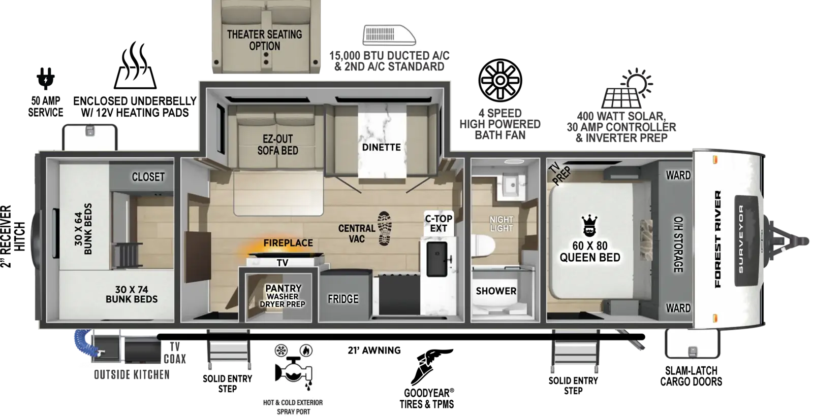 Surveyor Legend 296QBLE Floorplan
