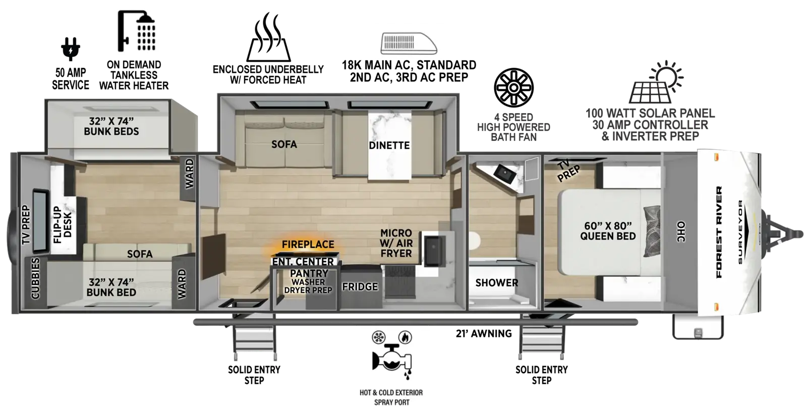 Surveyor Camp Series 32CAMP Floorplan