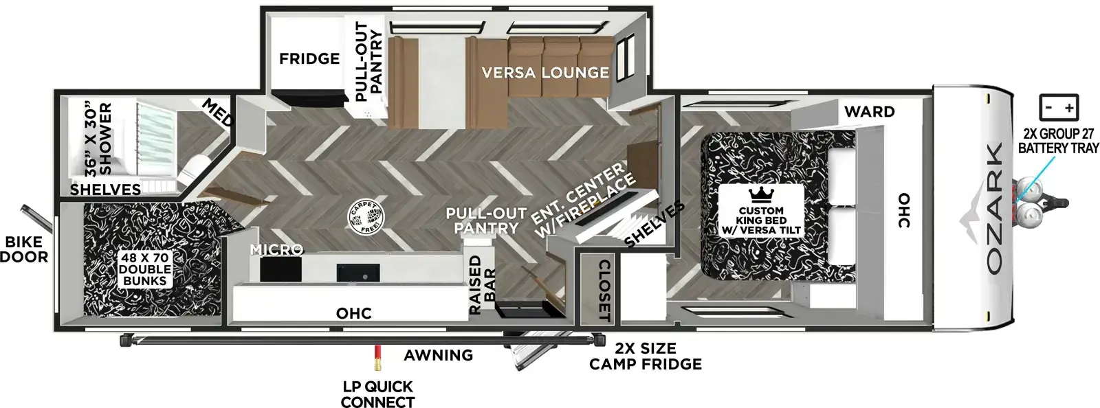 Ozark 2690BHK Floorplan