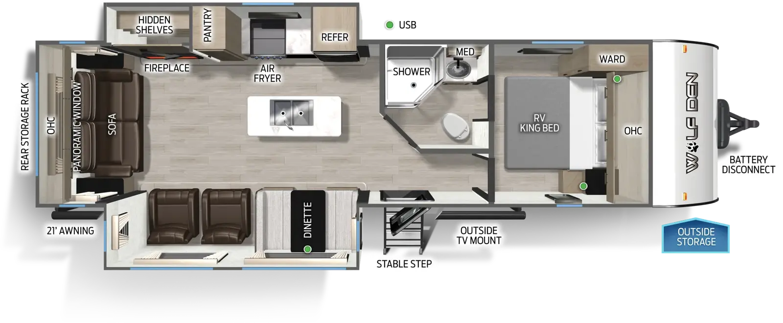 Cherokee Wolf Den 273XLK floorplan