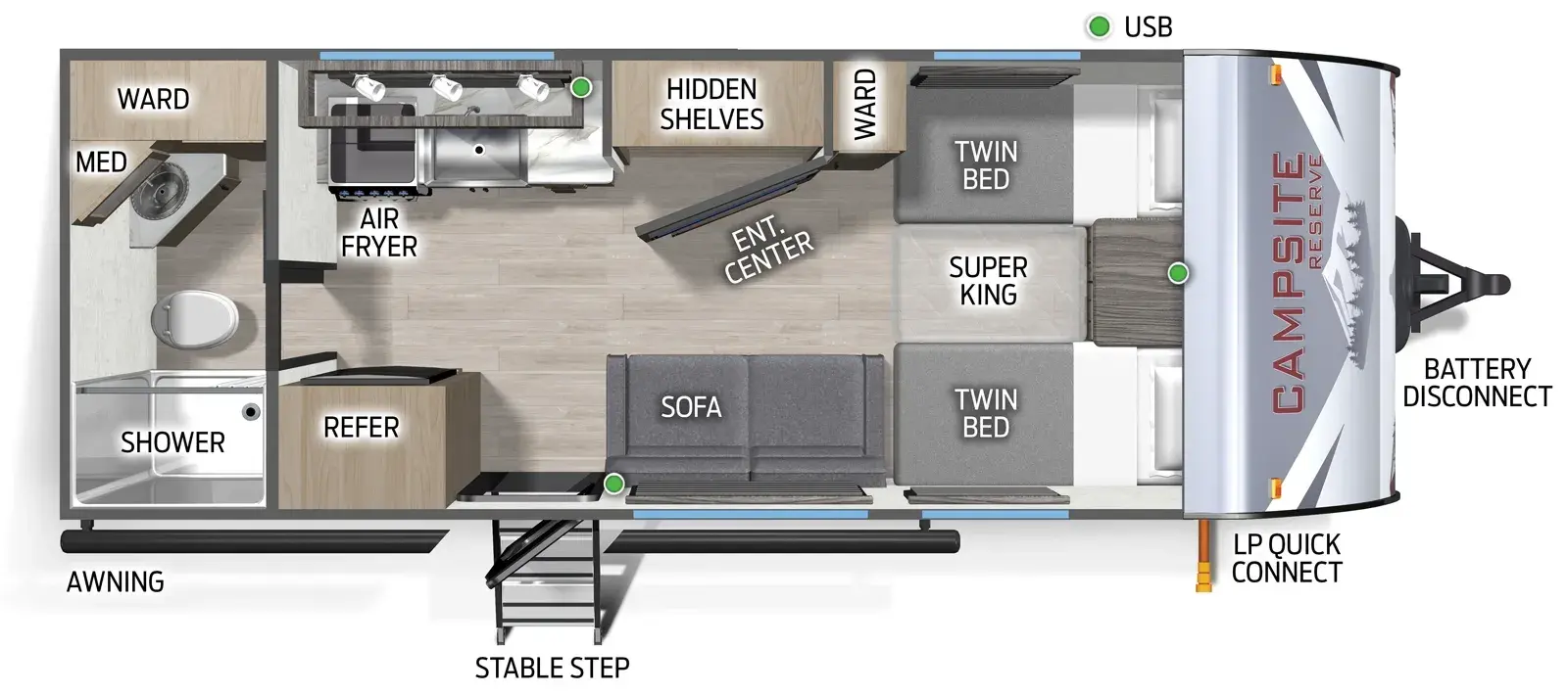 Campsite Reserve 20AJ Floorplan