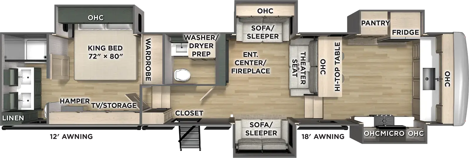 Columbus 388FKH Floorplan