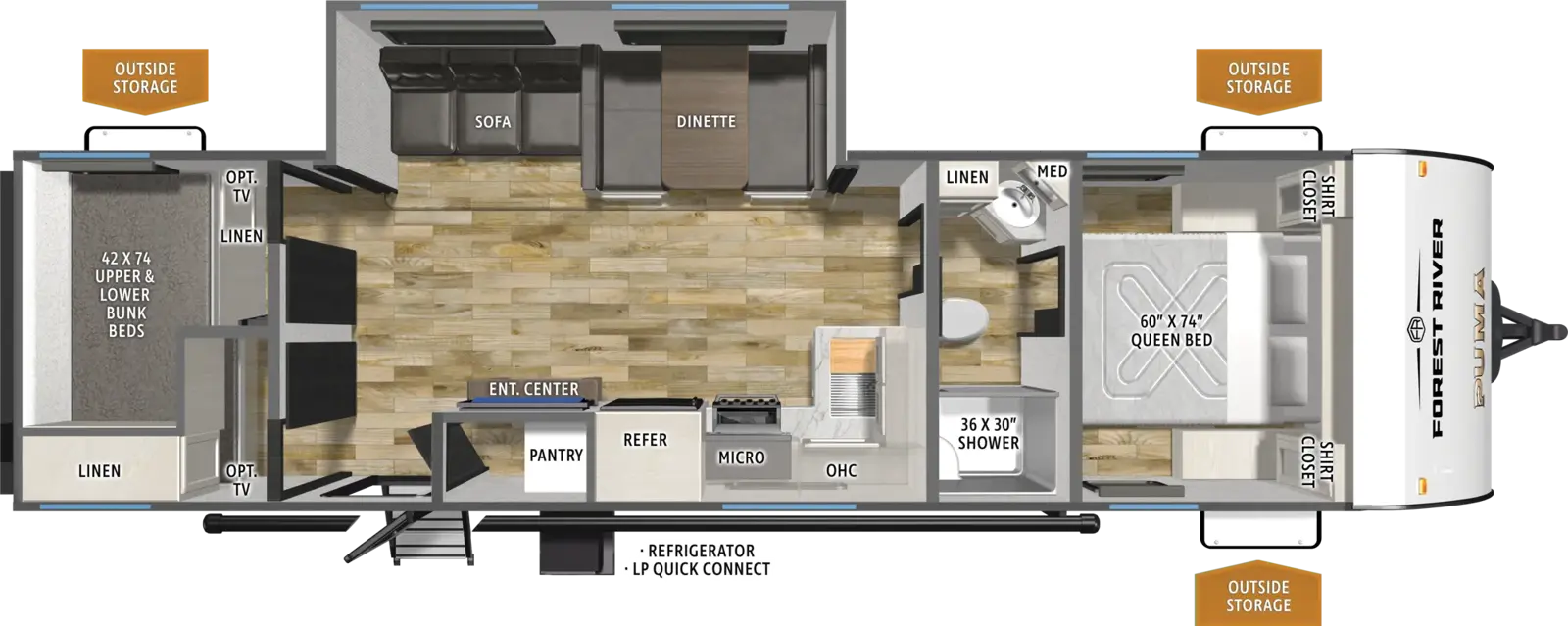 Puma Camping Edition 300BHCE Floorplan